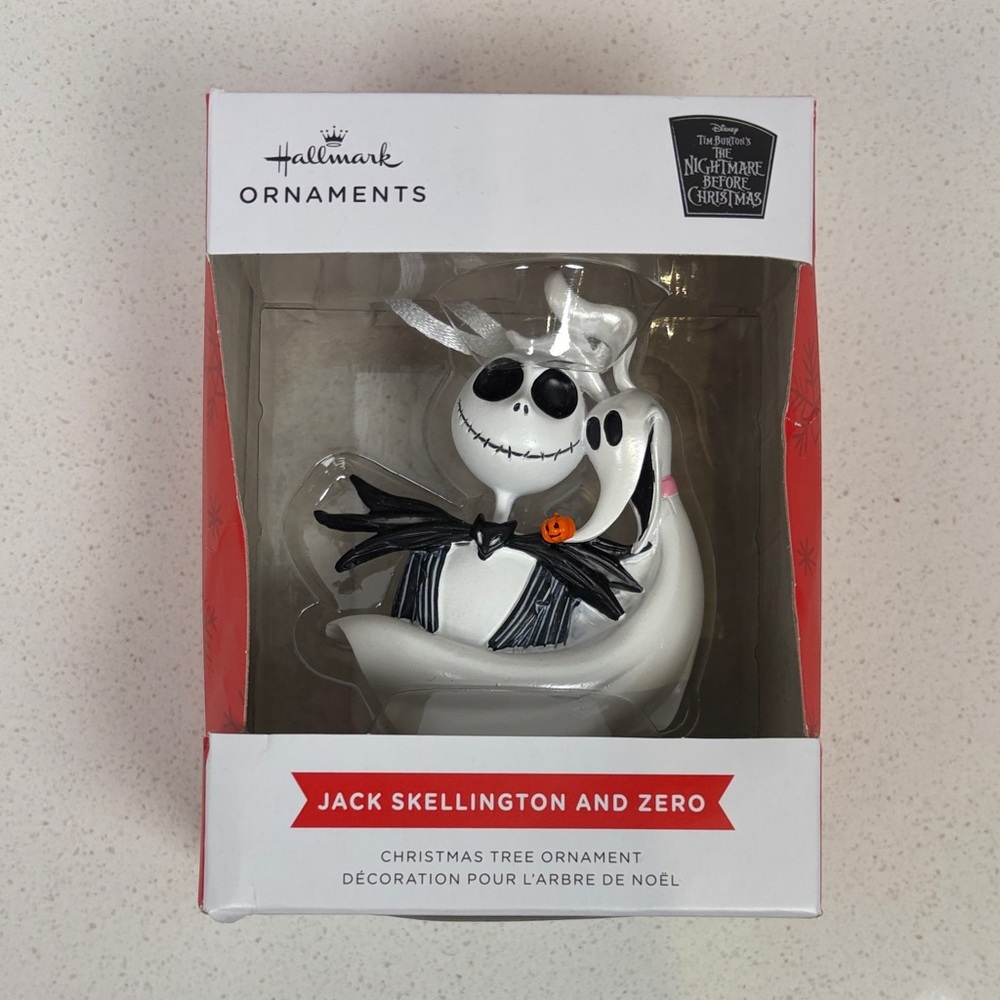 Hallmark Jack Skellington and Zero Christmas Holiday Ornament